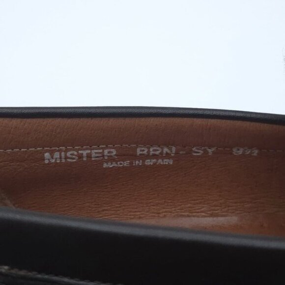 SANDRO MISTER Men\'s Brown‎ Leather Loafers Shoes Size 9.5 D SPAIN??MADE BRN-SY main image 13